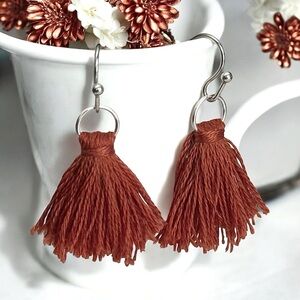 5 For $25💫Sassy Small Copper Hippie Gypsy Tassels Earrings Dangles